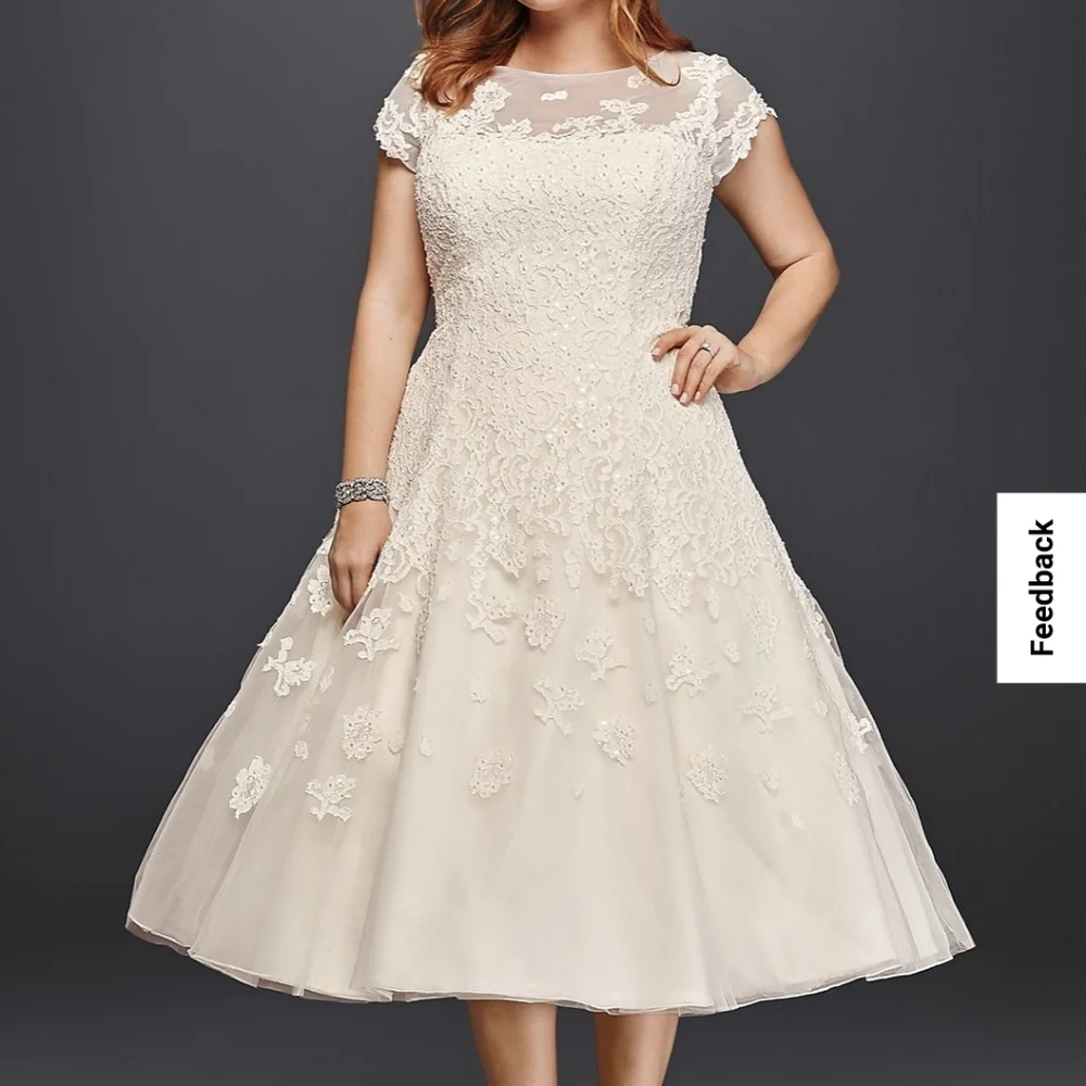 princess polly baby blue dress Beach Short Sweetheart Detachable Lace Wedding Dress with Tied Back Diamond White / 6